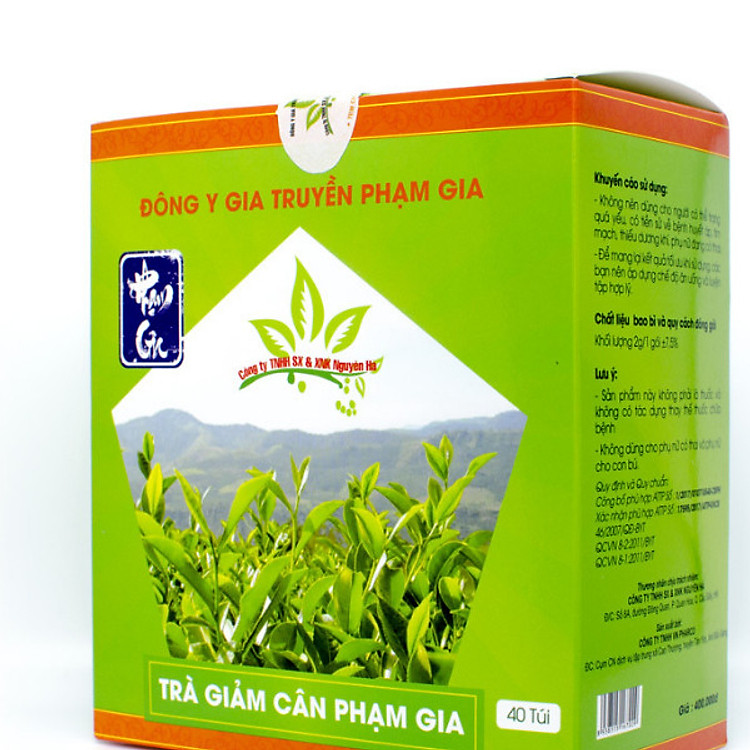 Trà hỗ trợ Giảm Cân Phạm Gia (40 Túi) - Hỗ Trợ Thanh Lọc Cơ Thể, Giải Độc, Giảm Cân Hiệu Quả