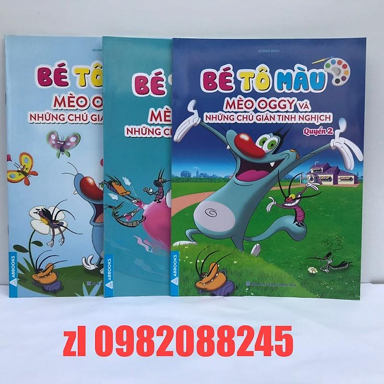 tập bé tô màu mèo OGGY và những chú gián tinh nghịch