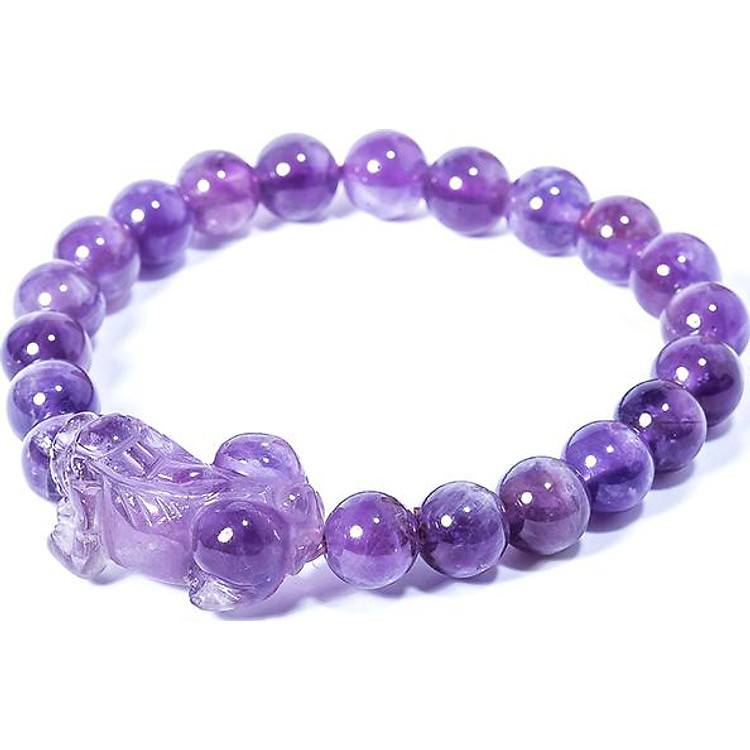 Vòng tay thạch anh tím mix tỳ hưu - VietGemstones