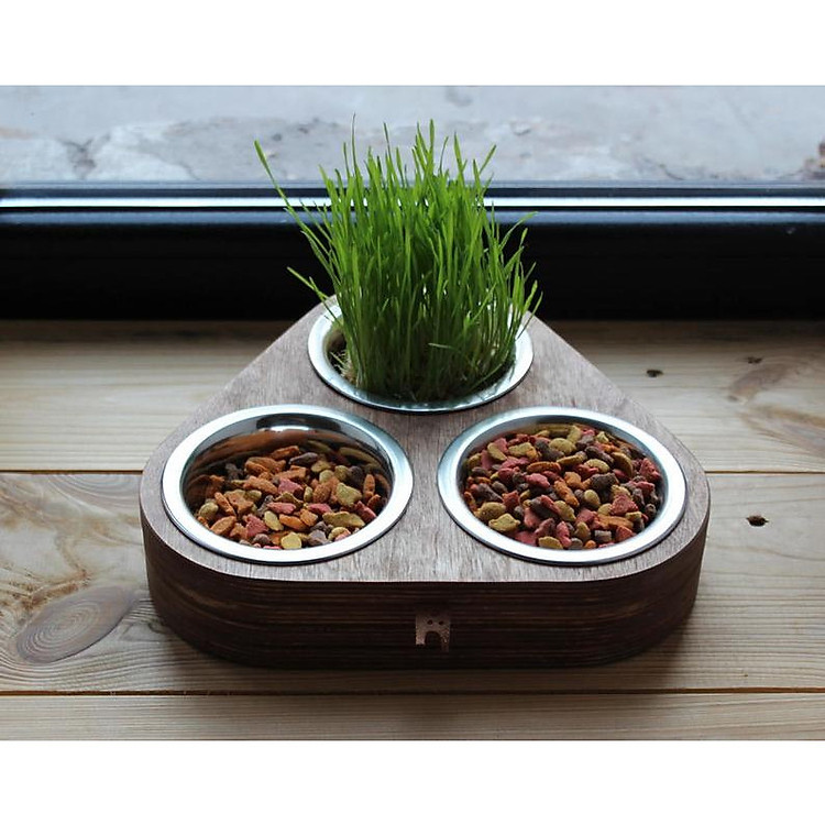 Khay Ăn Gỗ Cho Mèo #CT004