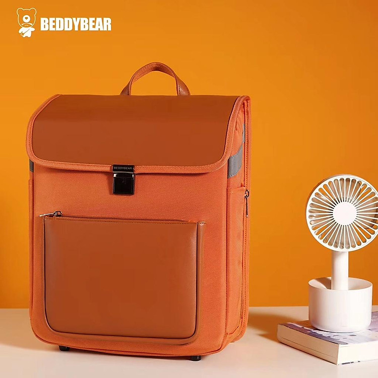 Balo Trẻ em lớp 1 Beddybear Royal Nâu Cam dành cho Bé Cấp 1 Tiểu học từ 06 tuổi trở lên -GZ-NAUCAM. Kích thước Ngang 29 x Cao 37 x Ngang 17 cm . Chính hãng Beddy Bear