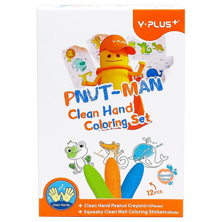 Hộp 12 Màu Sáp Peanut và Tranh Tô Màu Dán Tường - Ảnh 4