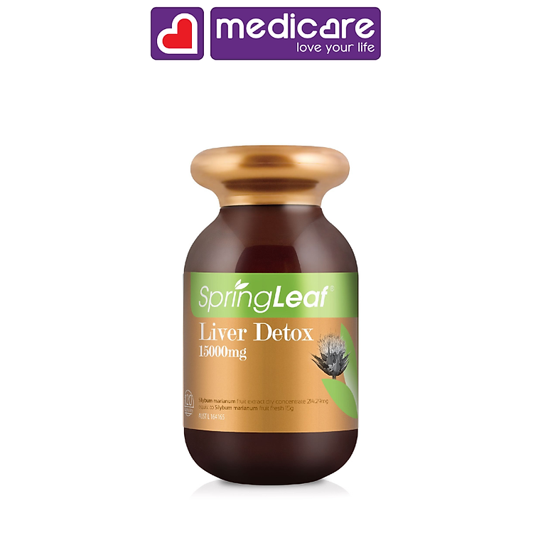 Viên Uống SPRINGLEAF Liver Detox 1500mg Hỗ Trợ Giải Độc Gan Hộp 120 viên