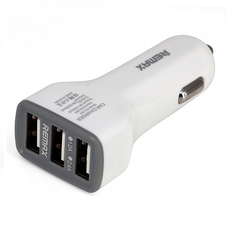 Tẩu Sạc Trên Ô Tô 3 Cổng USB Remax RCC-301 - Hàng Chính Hãng