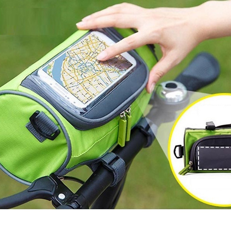 Túi đeo handlebar treo xe đạp cảm ứng điện thoại