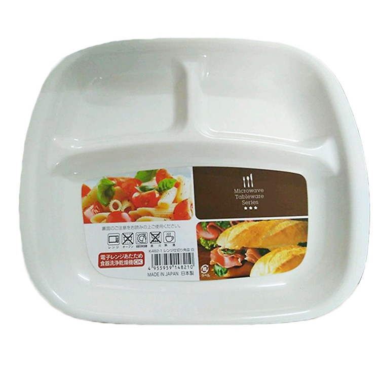 Khay ăn chia 3 ngăn cho bé nội địa Nhật Bản