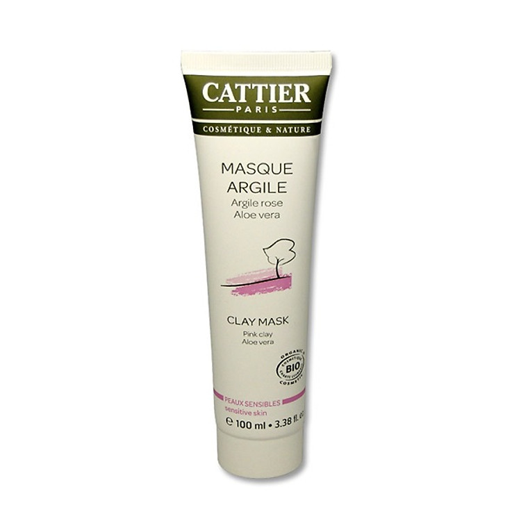 Mặt nạ Cattier Clay Mask Pink 100ml Sensitive Skin Pink Clay, Aloe Vera