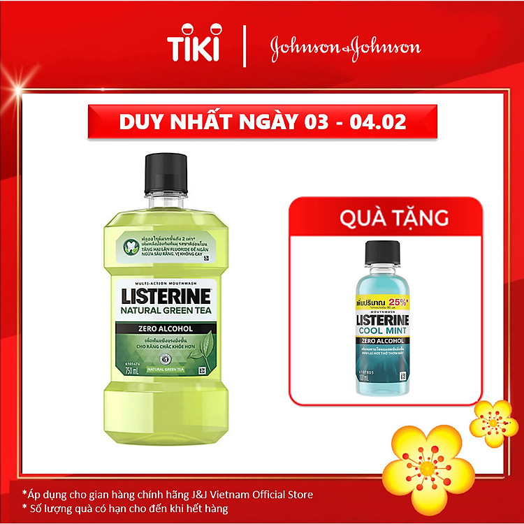 Nước Súc Miệng Trà Xanh Listerine Natural Green Tea (750ml)