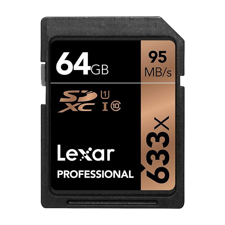 Thẻ Nhớ SDXC Lexar Professional 633x 64GB UHS-I 95MB/s LSD64GCB1AP633 - Hàng Chính Hãng