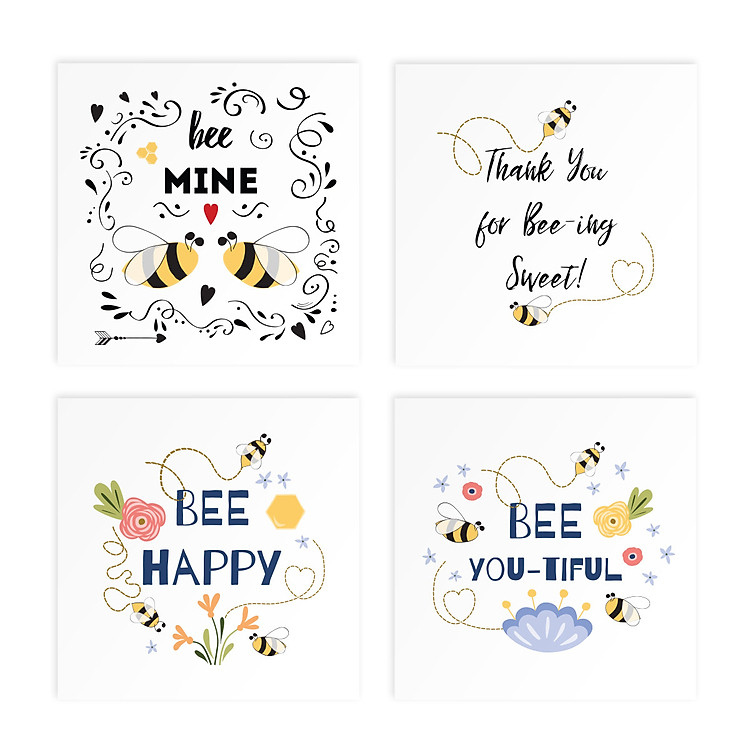 Bộ Thiệp Vuông 12cm SDstationery (4 chiếc)