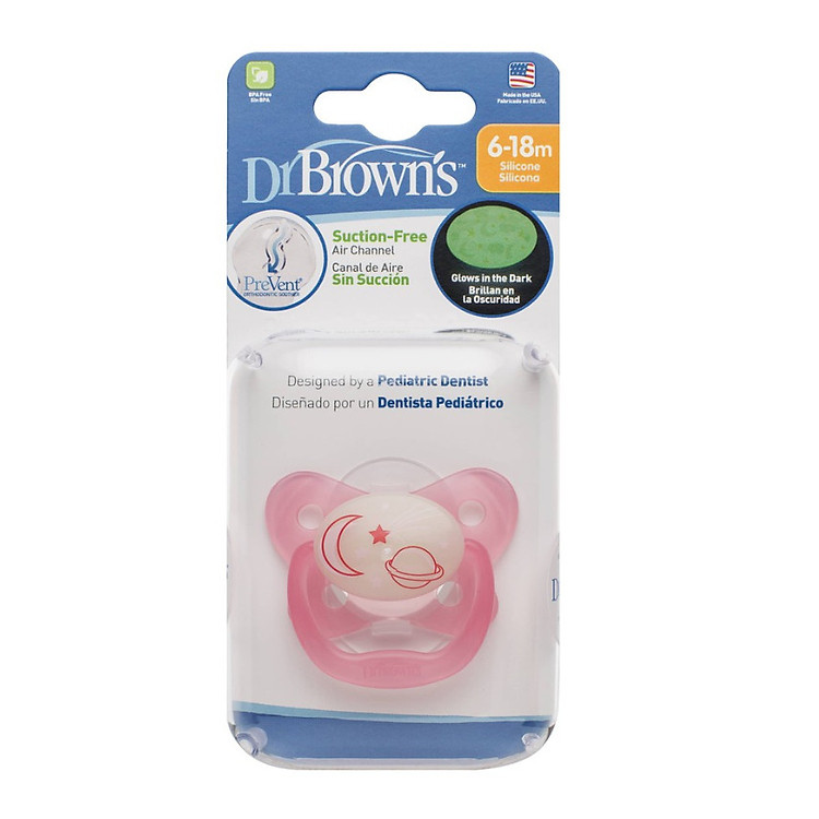 Ty ngậm phát sáng Dr.Brown’s 6-18m Uy tín Ưu đãi