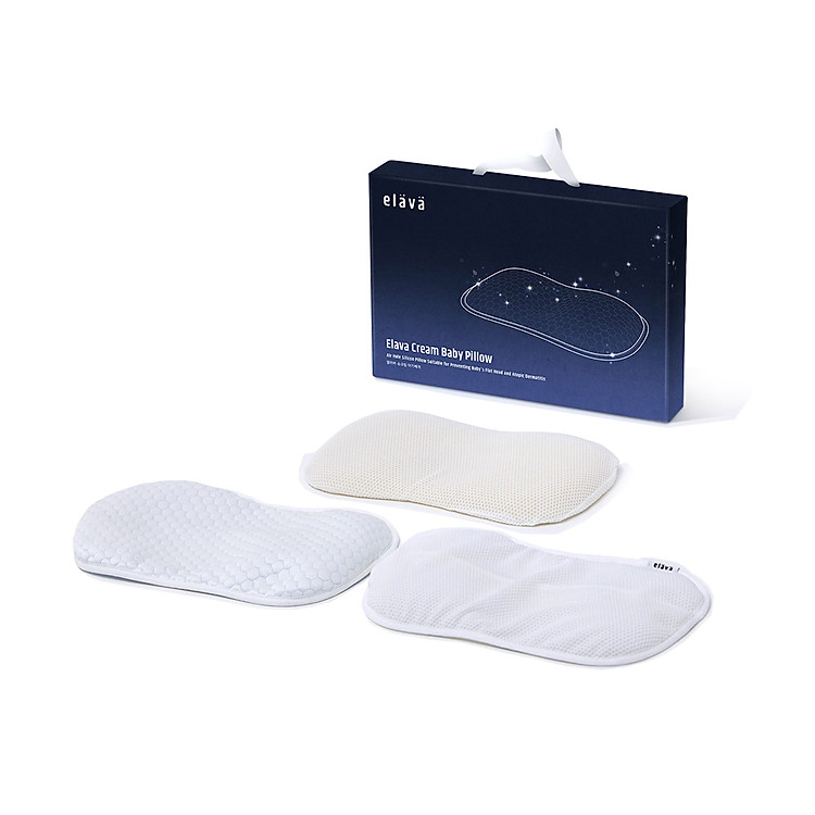 Elava Gối ngủ thoáng khí mềm mại, đàn hồi, nâng đỡ đầu và giúp bé ngủ ngon (tặng kèm vỏ gối)
