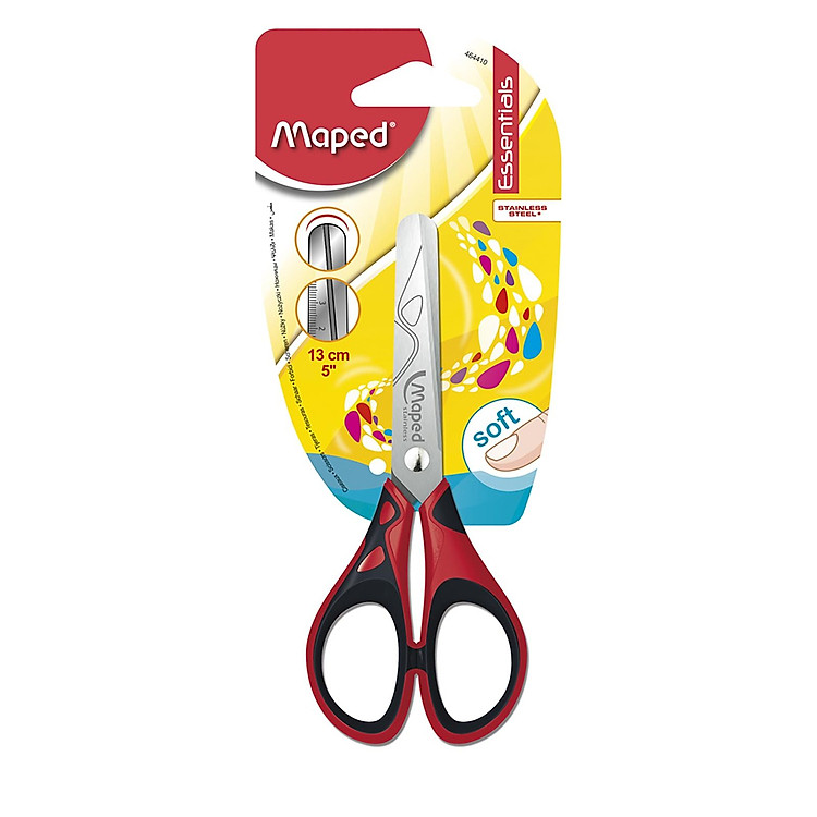 Kéo Maped Essentials Soft 464410 (13cm) - Màu Đỏ - Ảnh 2