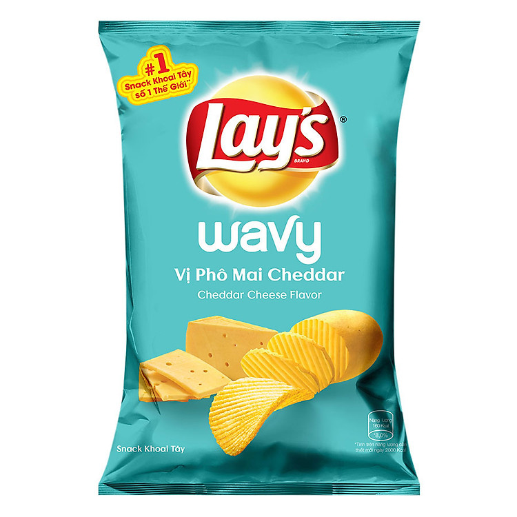 Snack Lay's Wavy Vị Phô Mai Cheddar (95g / gói)