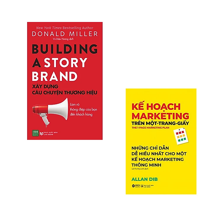 Combo 2 cuốn Marketing: Xây Dựng Câu Chuyện Thương Hiệu + Kế Hoạch Marketing Trên Một Trang Giấy