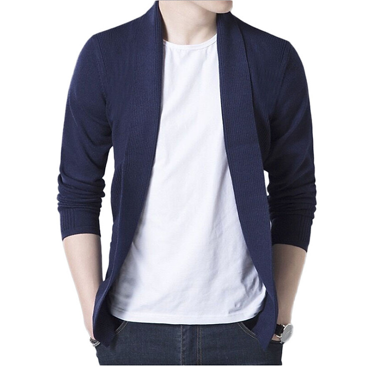 Áo cardigan len nam dáng lửng