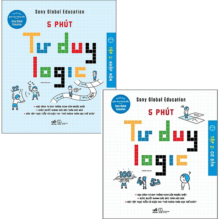 Combo 2Q Sách Tư Duy - Kĩ năng Sống / Phát Triển Bản Thân : 5 Phút Tư Duy Logic - Tập 1 Nhập Môn + 5 Phút Tư Duy Logic - Tập 2 ( Cơ bản )