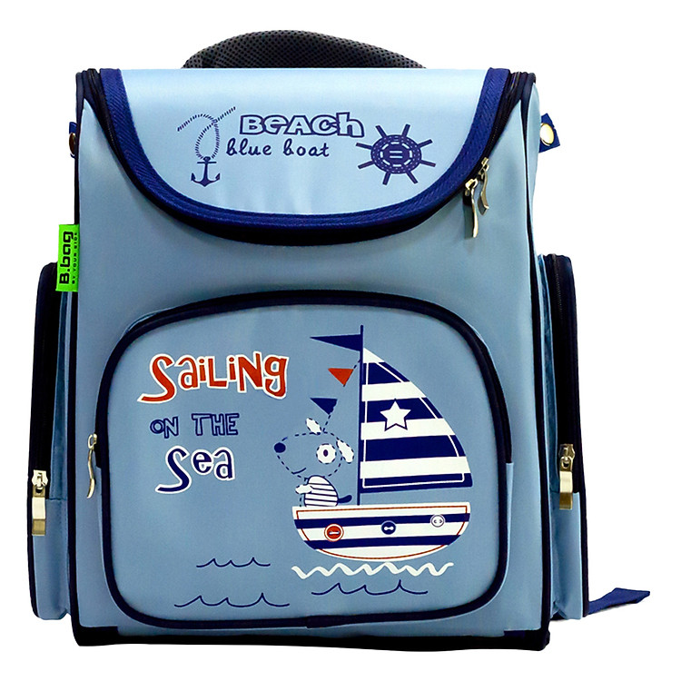 Cặp Học Sinh Chống Gù Beach Blue Boat B.BAG B-12-019 (28.8 x 36.5 m) - Xanh Nhạt