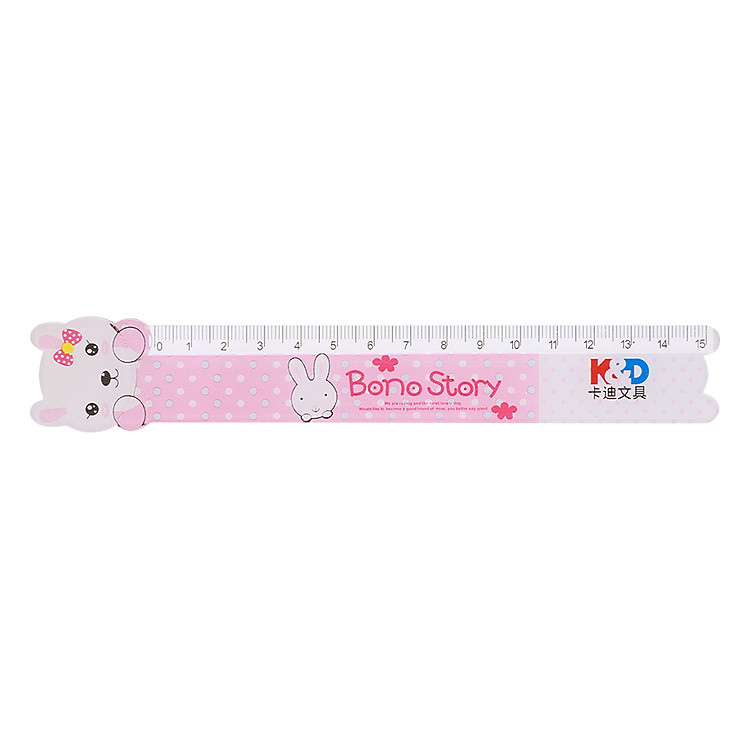 Thước Nhựa Trong 15cm Bono Story