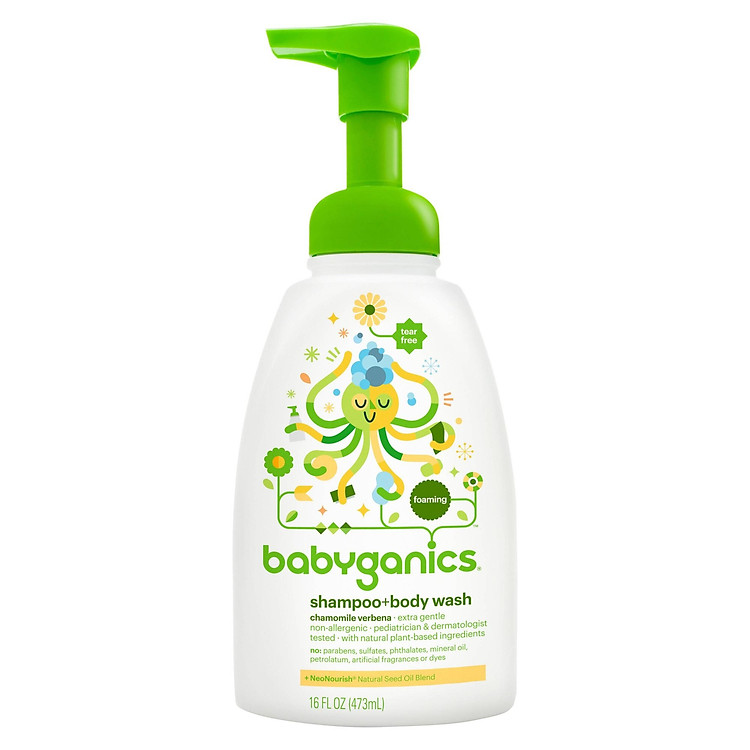 Tắm Gội Sơ Sinh Babyganics (473ml)