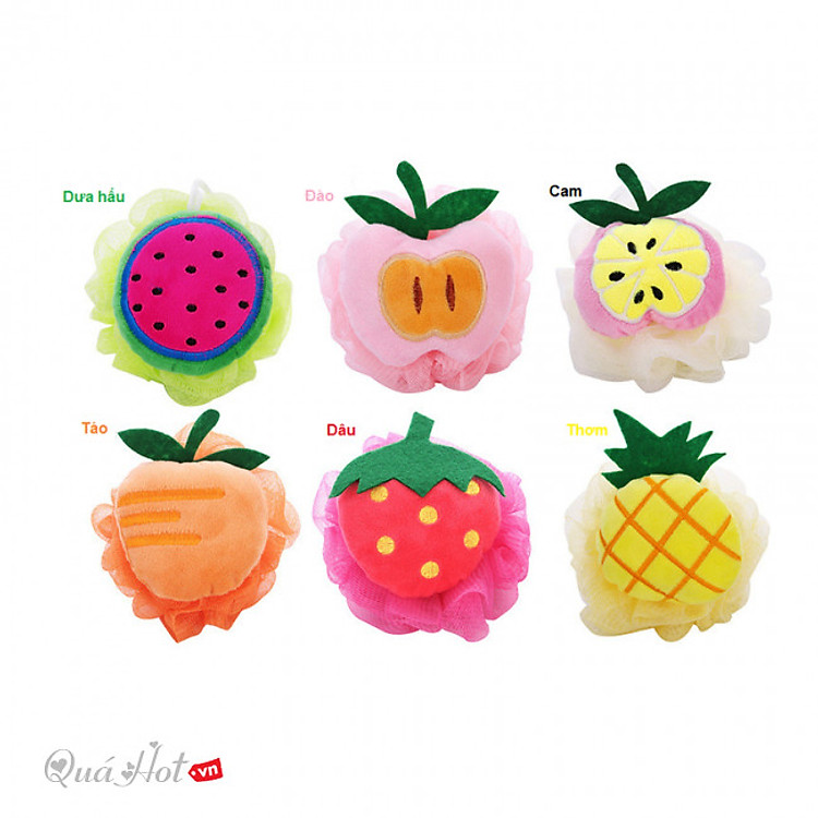 Mua tại Lazada: Bộ 3 Bông Tắm Hình Trái Cây Chính hãng, giá tốt