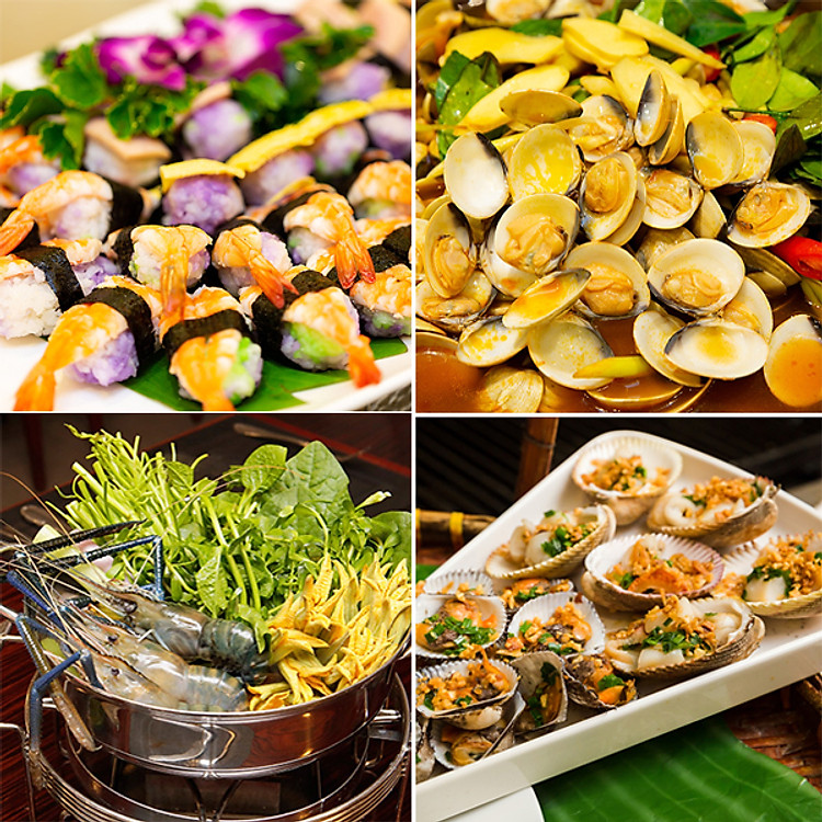Buffet Tối Gánh Palace 4* - Buffet Tối Hơn 50 Món Hải Sản Cao Cấp Tại Phố Đi bộ Nguyễn Huệ Không Phụ Thu Cuối Tuần