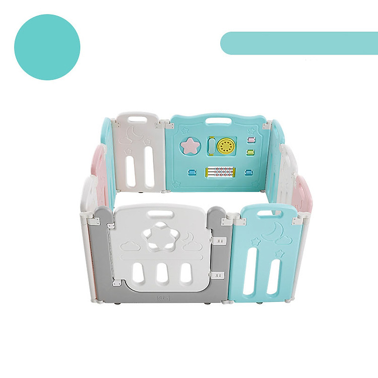 Quây Cũi Nhựa Cho Bé - Kèm Đồ Chơi, Nhiều Tấm, Linh Hoạt Sắp Xếp