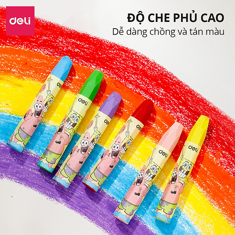 Bút Sáp Màu Dầu Deli EC218 (12 màu) - Ảnh 3