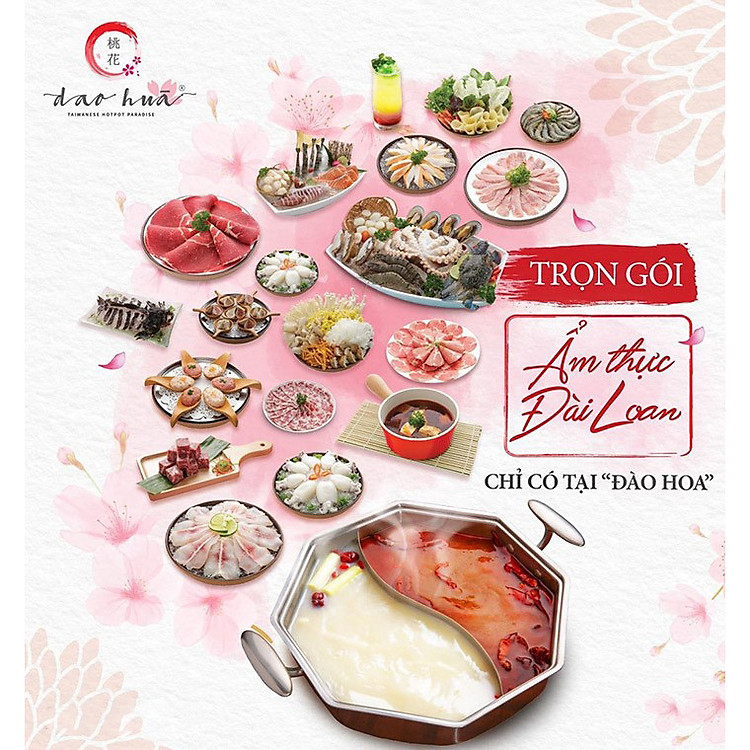 Dao Hua - Buffet Lẩu Đài Loan The Real All In One 6 Vị & Hơn 80 Món Nhúng Hải Sản, Bò Mỹ Cuối Tuần Thứ 7- Chủ Nhật