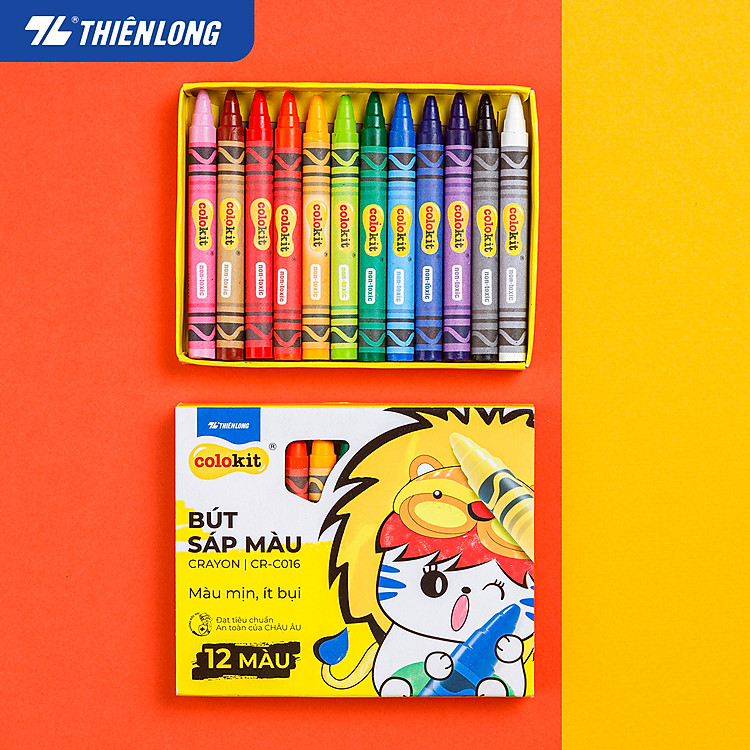 Bút Sáp Màu Thiên Long Colokit CR-C016 (12 màu) - Ảnh 3