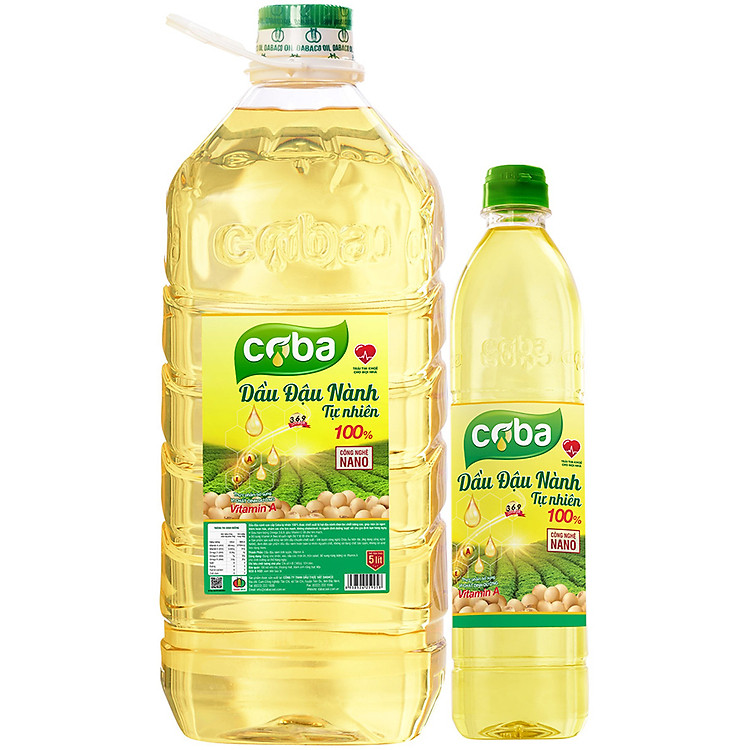 Dầu Đậu Nành Cao Cấp Coba Chai 5 Lít - Tặng Chai 1 Lít