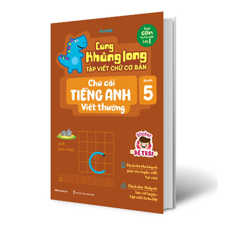 Cùng Khủng Long Tập Viết Chữ Cơ Bản - Chữ Cái Tiếng Anh Viết Thường (Quyển 5) - Ảnh 2
