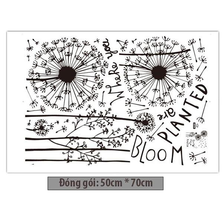 Sticker Decal Dán Tường Bồ Công Anh JM8390 - Ảnh 4