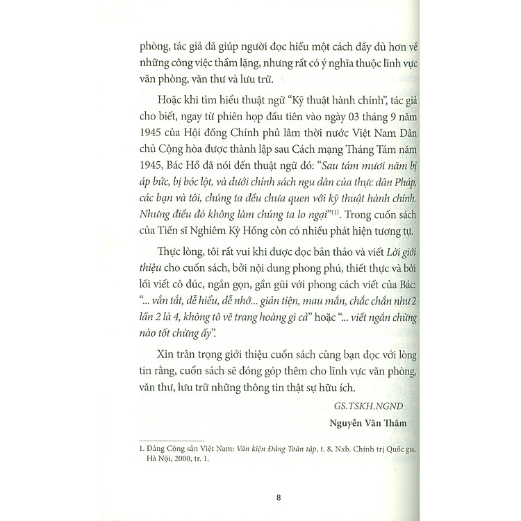 Bác Hồ Với Công Tác Văn Phòng, Văn Thư Và Lưu Trữ - Ảnh 2