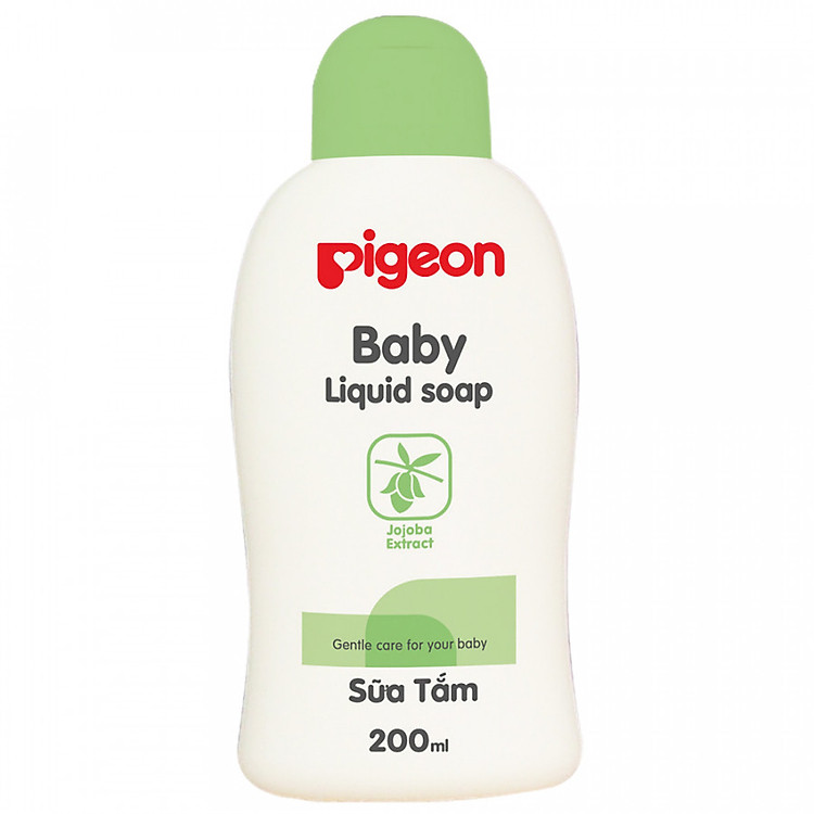 Sữa Tắm Em Bé Pigeon Hạt Jojoba Nắp Màu (200ml)