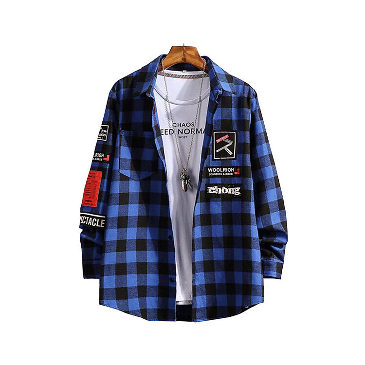 Áo sơ mi caro Unisex nam nữ form rộng mẫu mới - MT01