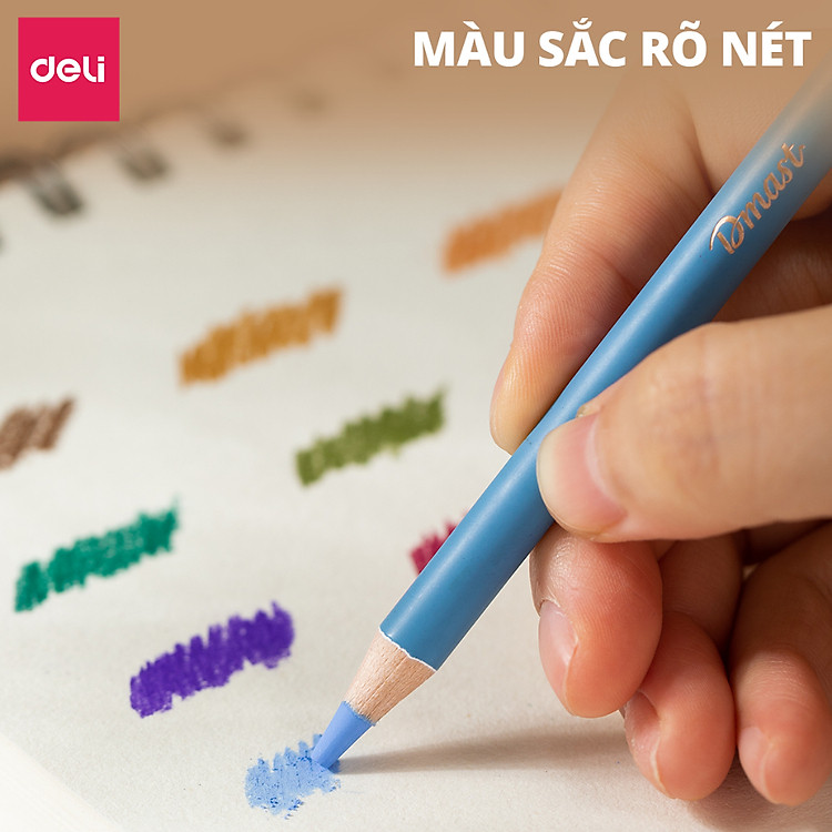 Bút Chì Màu Dmast Deli (12 màu) - Ảnh 2