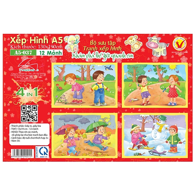 Tìm mua tại Avakids: Xếp hình A5 - Xuân Hạ Thu Đông - Ngập tràn khuyến mãi