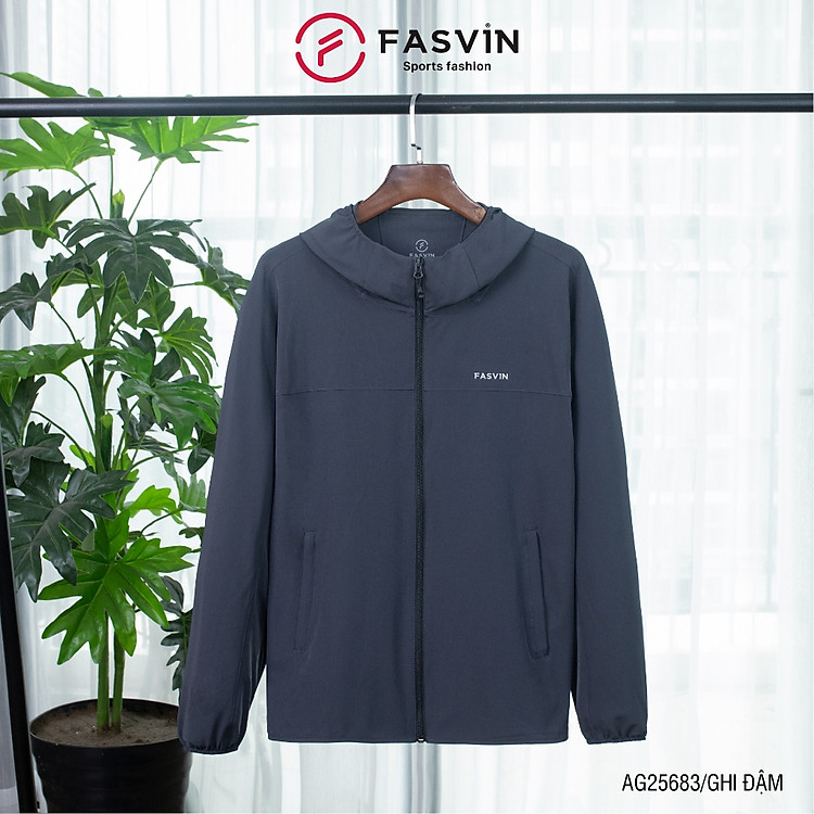 Áo Khoác Gió Nam Fasvin 01 Lớp Có Mũ Chất Liệu Cao Cấp, Cản Bụi, Cản Gió, Giữ ấm AG25683.HN