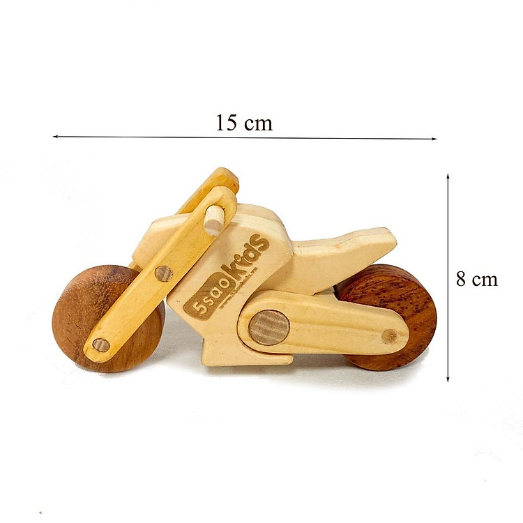 Mô hình xe mô tô gỗ 5Saokids Chính hãng Giá rẻ - Hình ảnh 3
