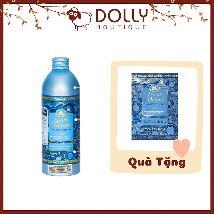 Sữa Tắm Nước Hoa Tesori D'Oriente Thalasso Therapy Bath Cream ( Hương Tảo Biển) 500ml + Tặng Gói Sữa Tắm Tảo Mini