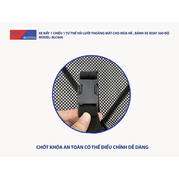 Xe đẩy lưới siêu nhẹ Blue Chính hãng Giá rẻ - Hình ảnh 4