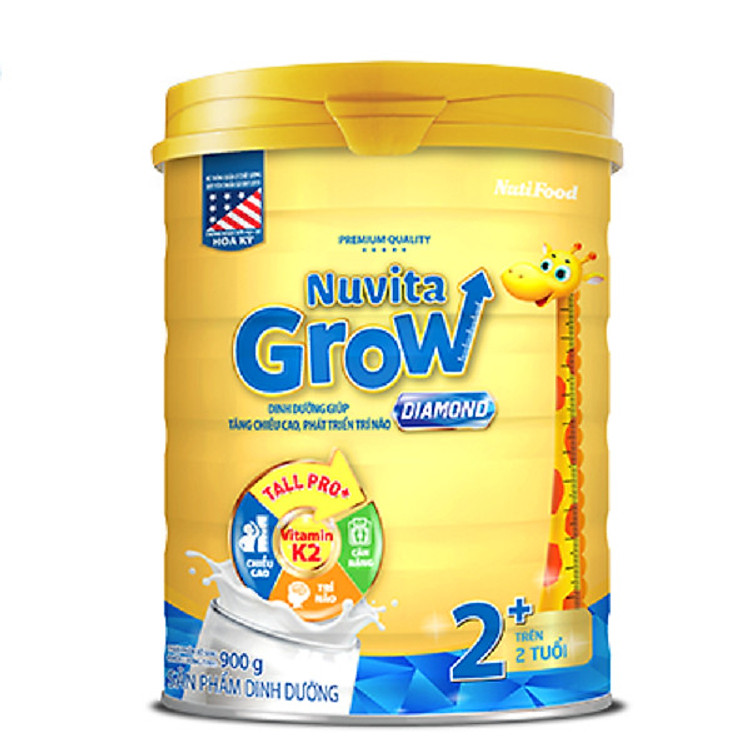 Sữa Nuvita Grow Diamond 2+ 900g (trẻ từ 2 tuổi trở lên)