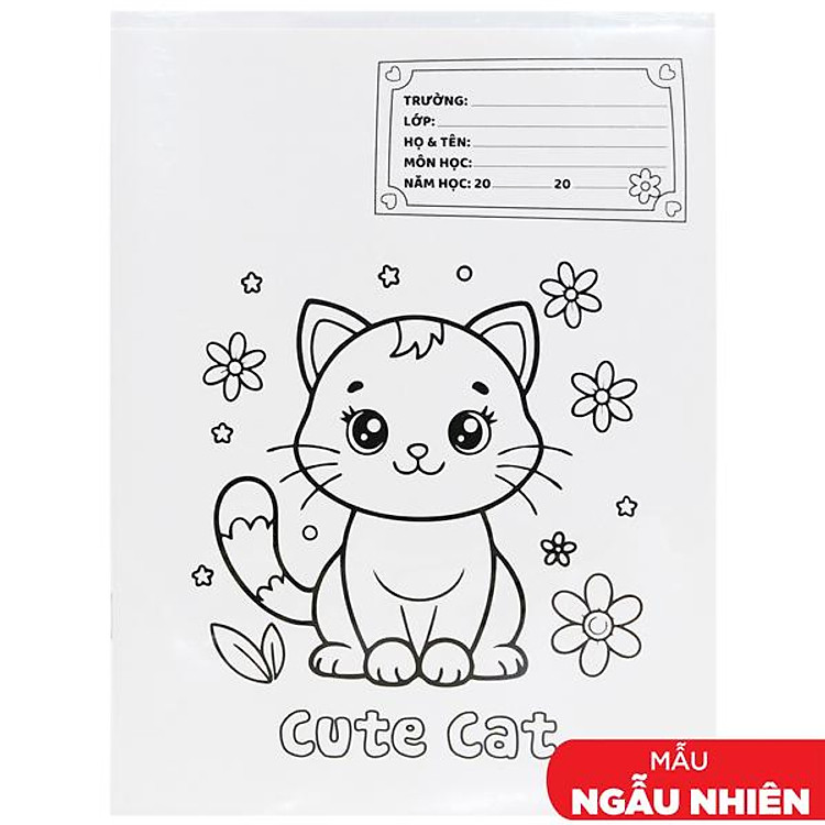 Tập Học Sinh Bìa Mỹ Thuật Cute Cat (4 ô ly, 96 trang, 100gsm) - Ảnh 2
