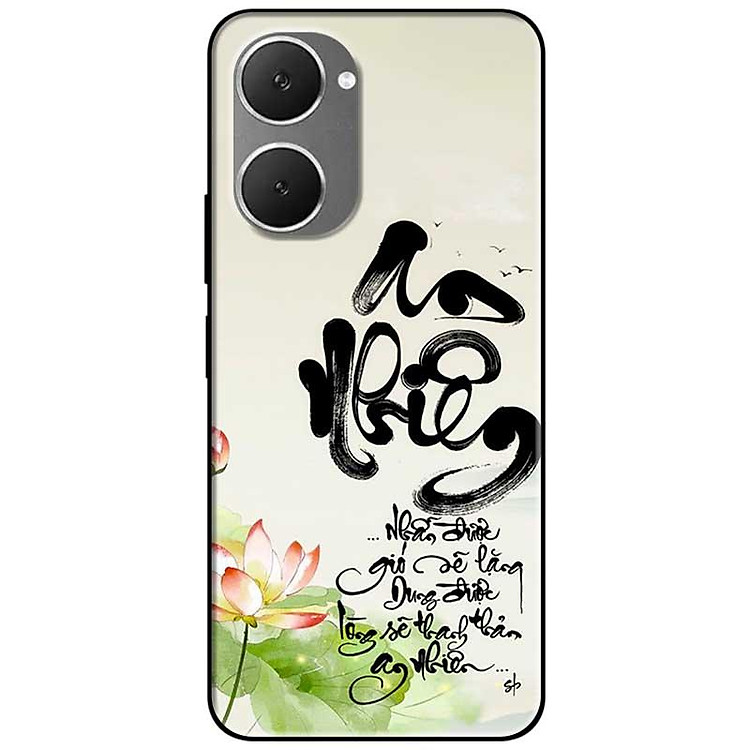 Ốp lưng cho Vivo Y03 - Y03T - Y18 - Y18S - Y18T - Y27 5G - Y28 4G - Y36 - An Nhiên Sen Đỏ - Hàng Chính Hãng