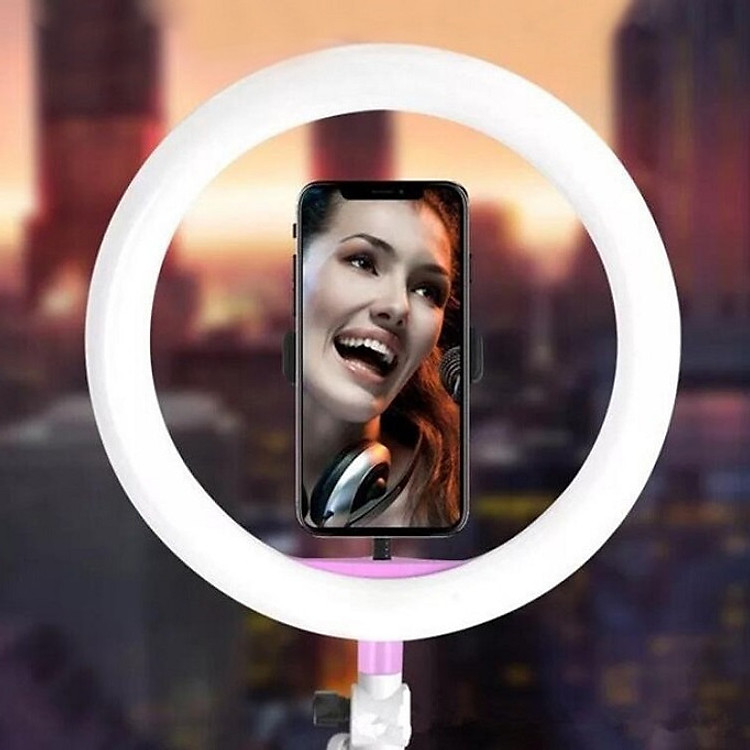 Bóng Đèn Led tròn LiveStream Ø 26CM ✓ Trang điểm ✓ Chụp ảnh ✓ Xăm nghệ thuật ✓ SIêu sáng ✓ Có nút chỉnh 3 chế độ sáng