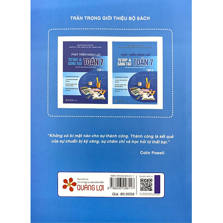 Phát Triển Năng Lực Tư Duy Và Sáng Tạo Toán 7 - Tập 2 (Biên Soạn Theo Chương Trình Giáo Dục Phổ Thông 2018) - Ảnh 3