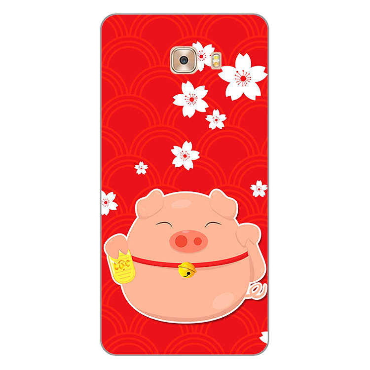 Ốp lưng dẻo cho điện thoại Samsung Galaxy C9 Pro _Cute Pig 02