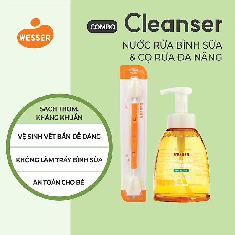 Mua Combo nước rửa và dụng cụ vệ sinh Wesser Chính hãng Giá rẻ - Hình ảnh 4