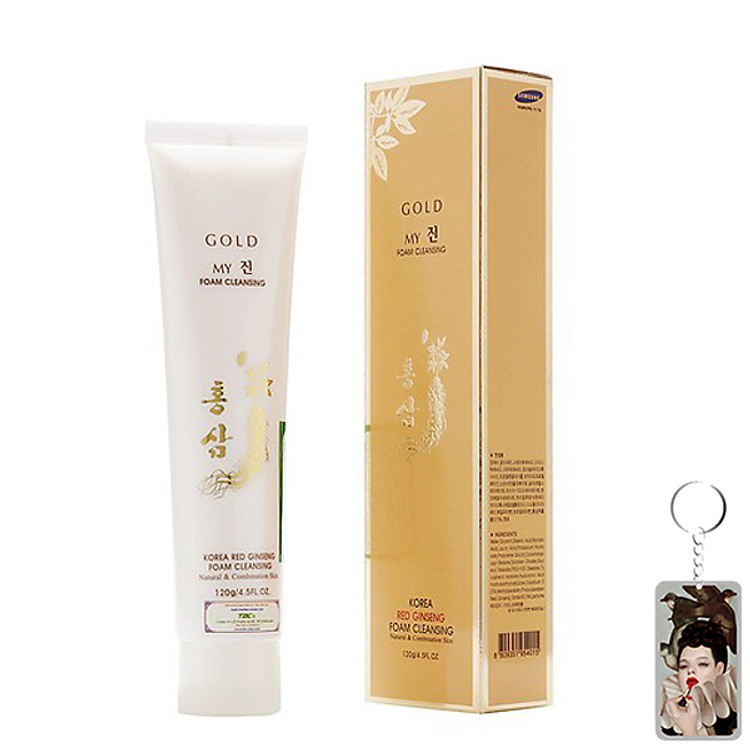 Sữa rửa mặt sâm vàng My gold ngăn ngừa lão hóa 120ml tặng kèm móc khóa